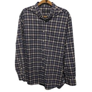 Cremieux Men's Blue Plaid Long Sleeve Shirt Size XL